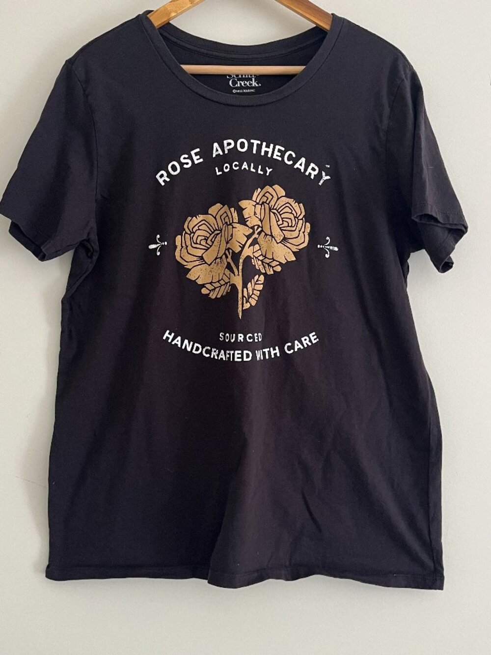 🌞 Schitt$ Shitts Creek Women's Graphic TShirt Tee XXL Rose Apothecary Black Tan